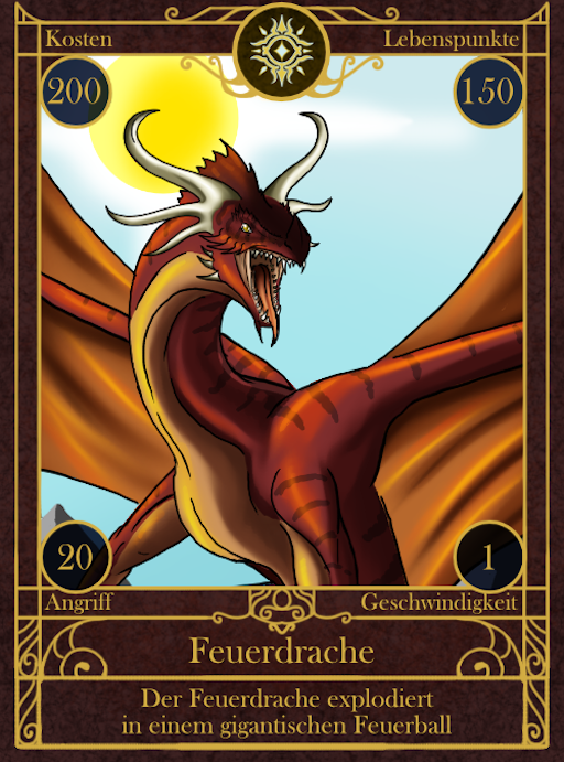 Feuerdrache Card Design - Seals of Chaos